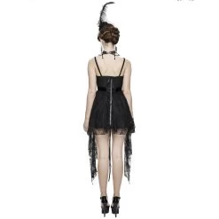 Robe Asymétrique 'Fael' En Dentelle Et Jacquard Noirs -Magasin De Mode robe asymetrique fael en dentelle et jacquard noirs 3