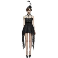 Robe Asymétrique 'Fael' En Dentelle Et Jacquard Noirs -Magasin De Mode robe asymetrique fael en dentelle et jacquard noirs 7