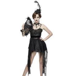 Robe Asymétrique 'Fael' En Dentelle Et Jacquard Noirs -Magasin De Mode robe asymetrique fael en dentelle et jacquard noirs 8