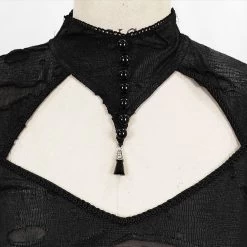 Robe Gothique 'Dragon Spine' Noire -Magasin De Mode robe gothique dragon spine noire 14