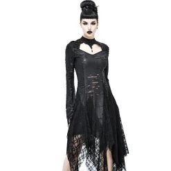 Robe Gothique 'Dragon Spine' Noire -Magasin De Mode robe gothique dragon spine noire 7