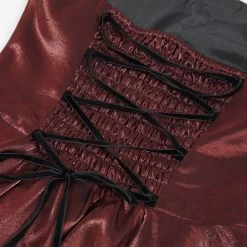 Robe Gothique 'Narcissa' Rouge 33 Robe Gothique 'Narcissa' Rouge -Magasin De Mode robe gothique narcissa rouge 13