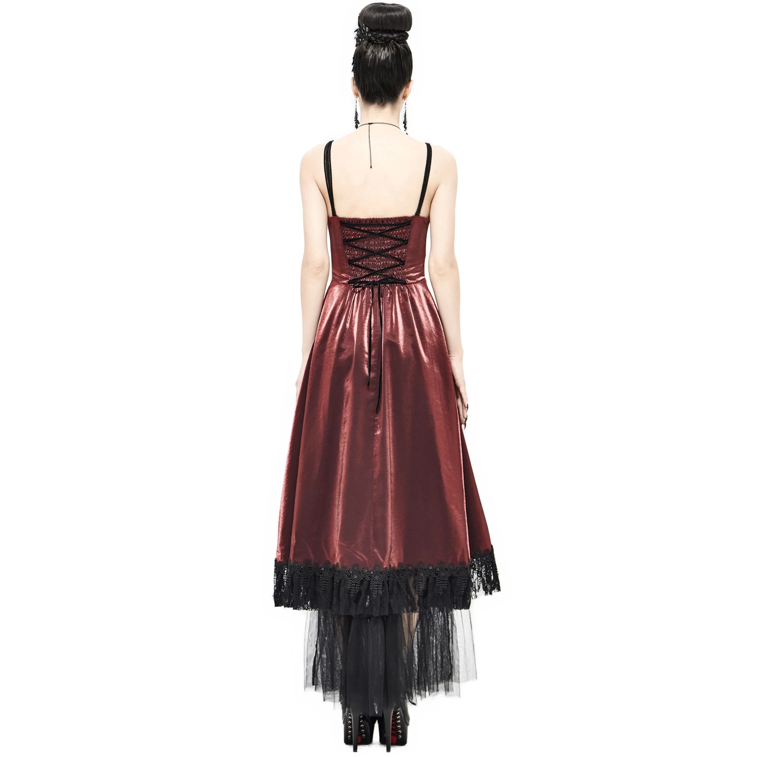 Robe Gothique 'Narcissa' Rouge 5 Robe Gothique 'Narcissa' Rouge â Image 3