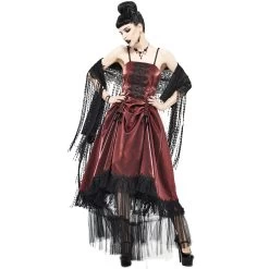 Robe Gothique 'Narcissa' Rouge 25 Robe Gothique 'Narcissa' Rouge -Magasin De Mode robe gothique narcissa rouge 5