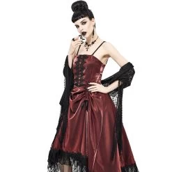 Robe Gothique 'Narcissa' Rouge 28 Robe Gothique 'Narcissa' Rouge -Magasin De Mode robe gothique narcissa rouge 8