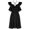 Robe Gothique 'Night Peony' Noire