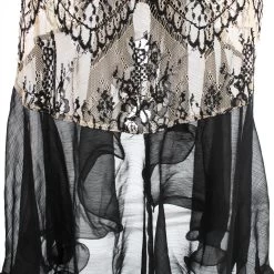 Robe Longue En Dentelle Transparente Et Mousseline... 27 Robe Longue En Dentelle Transparente Et Mousseline... -Magasin De Mode robe longue en dentelle transparente et mousseline noire 12