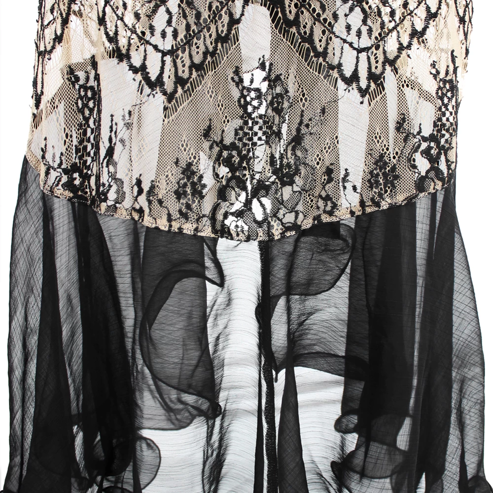 Robe Longue En Dentelle Transparente Et Mousseline... 15 Robe Longue En Dentelle Transparente Et Mousseline... – Image 13