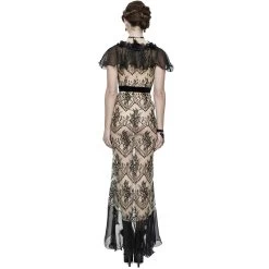 Robe Longue En Dentelle Transparente Et Mousseline... 17 Robe Longue En Dentelle Transparente Et Mousseline... -Magasin De Mode robe longue en dentelle transparente et mousseline noire 2