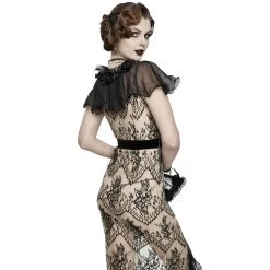 Robe Longue En Dentelle Transparente Et Mousseline... 20 Robe Longue En Dentelle Transparente Et Mousseline... -Magasin De Mode robe longue en dentelle transparente et mousseline noire 5