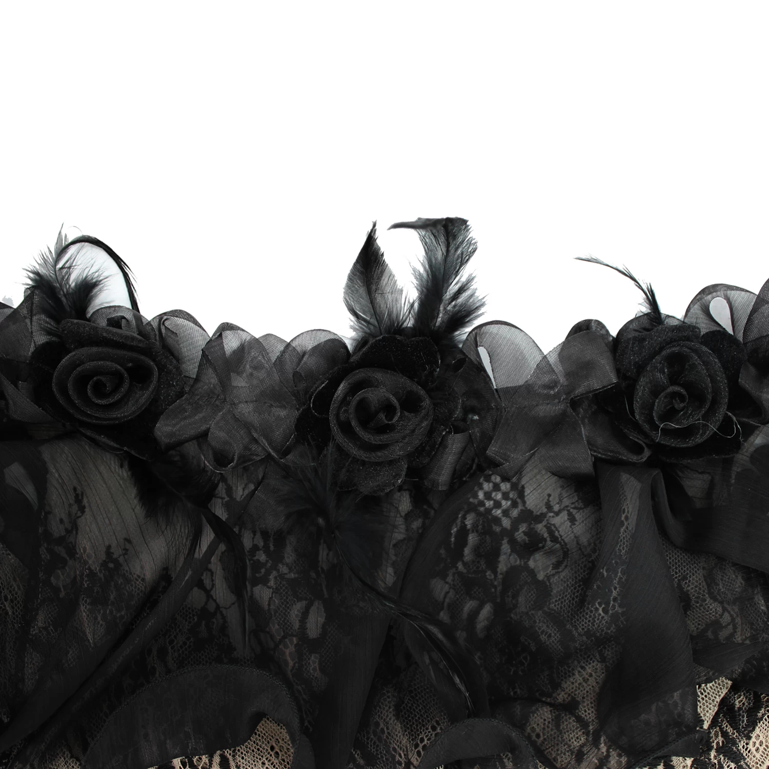 Robe Longue En Dentelle Transparente Et Mousseline... 12 Robe Longue En Dentelle Transparente Et Mousseline... – Image 10