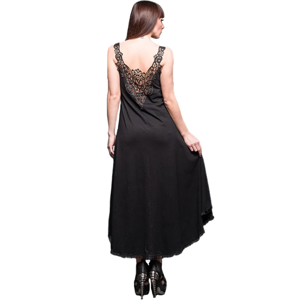 Robe Longue Noire Avec Dentelle Au Dos 4 Robe Longue Noire Avec Dentelle Au Dos â Image 2