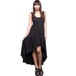Robe Longue Noire Avec Dentelle Au Dos