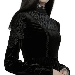 Robe Taille Haute 'Carridwen' En Velours Noir 22 Robe Taille Haute 'Carridwen' En Velours Noir -Magasin De Mode robe taille haute carridwen en velours noir 6