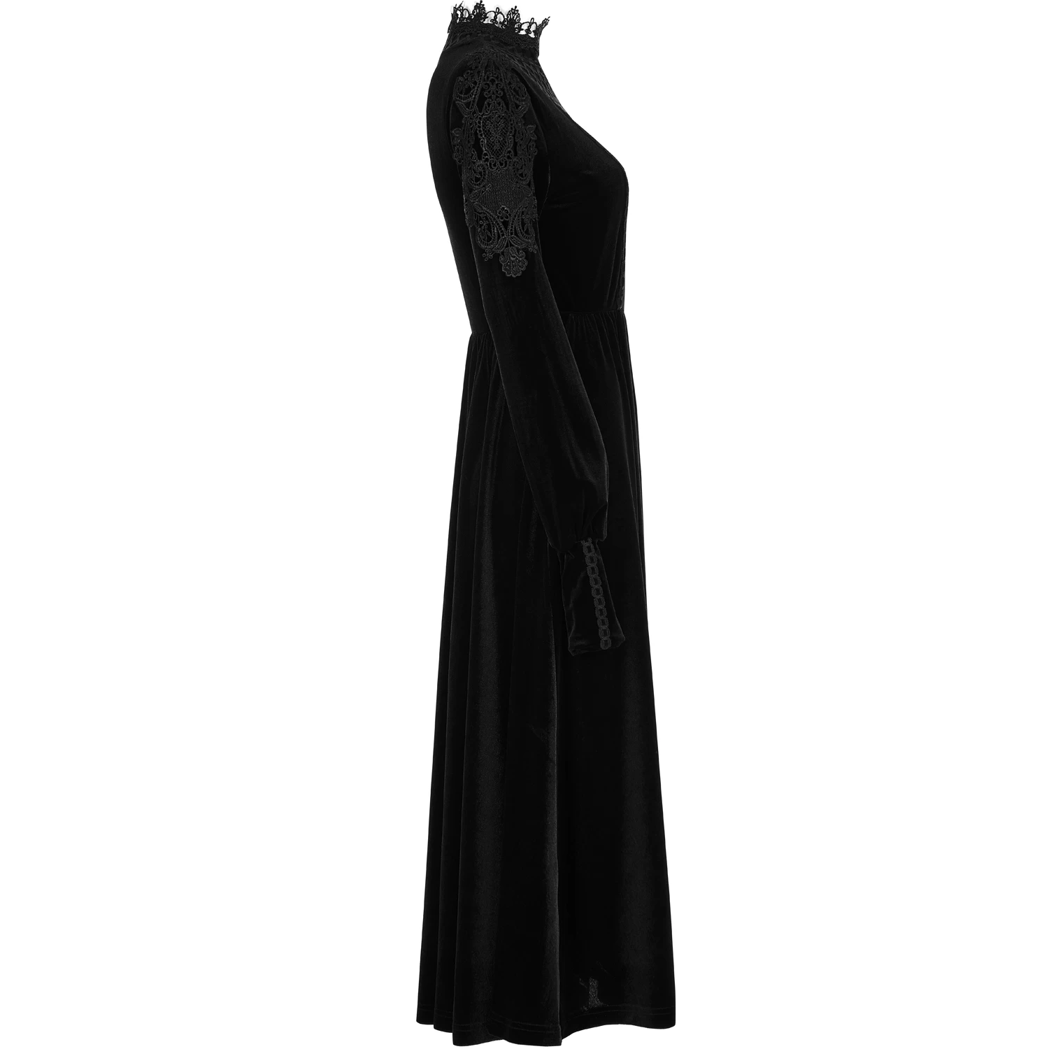 Robe Taille Haute 'Carridwen' En Velours Noir 12 Robe Taille Haute 'Carridwen' En Velours Noir â Image 10