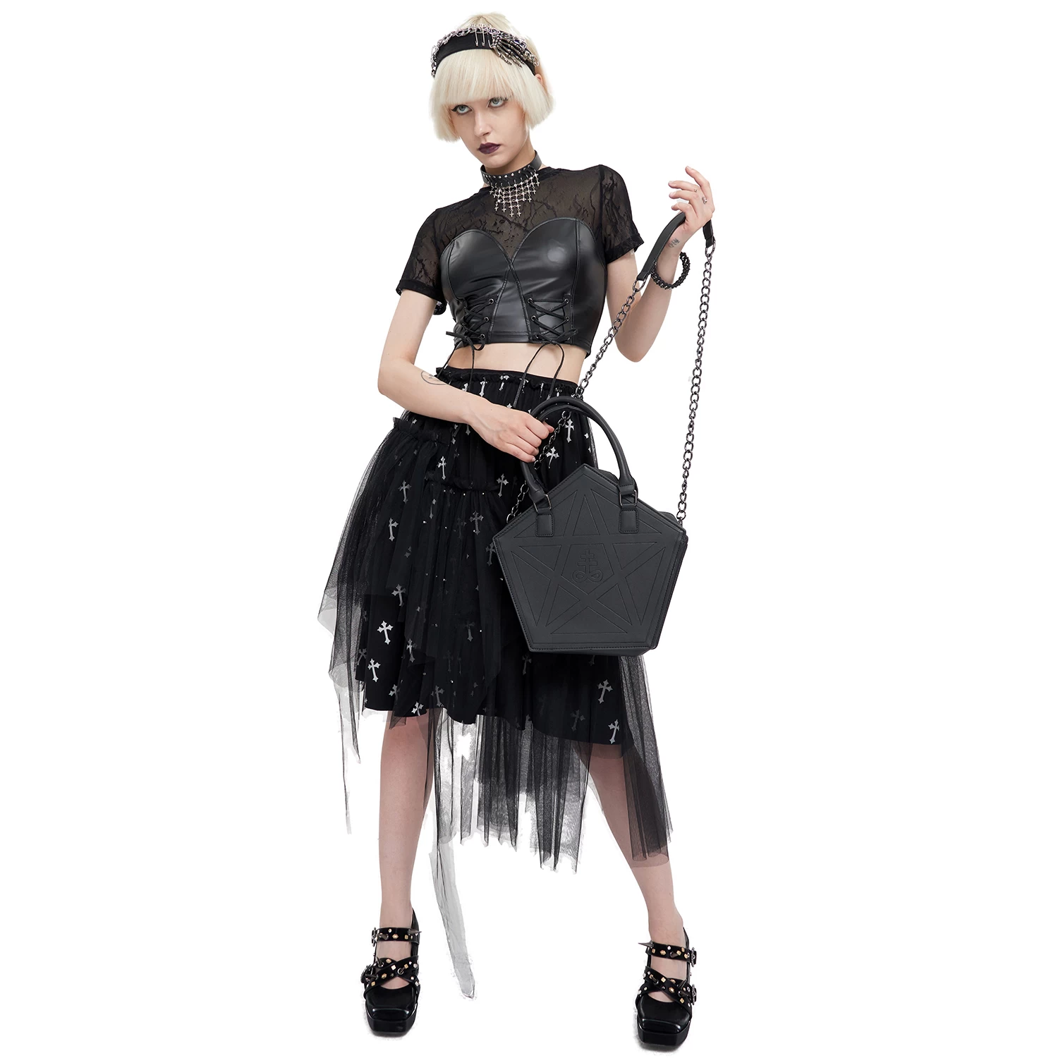 Sac Fourre-Tout 'Pentagramme' Noir 7 Sac Fourre-Tout 'Pentagramme' Noir – Image 5