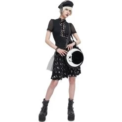 Sac Rond 'Skull Moon' Noir Et Blanc 23 Sac Rond 'Skull Moon' Noir Et Blanc -Magasin De Mode sac rond skull moon noir et blanc 5