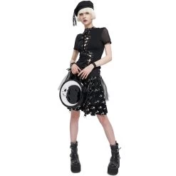 Sac Rond 'Skull Moon' Noir Et Blanc 25 Sac Rond 'Skull Moon' Noir Et Blanc -Magasin De Mode sac rond skull moon noir et blanc 7