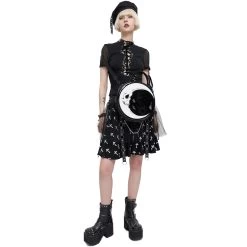 Sac Rond 'Skull Moon' Noir Et Blanc 26 Sac Rond 'Skull Moon' Noir Et Blanc -Magasin De Mode sac rond skull moon noir et blanc 8