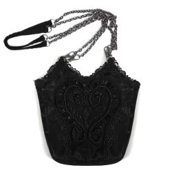 Sac 'Satin Blood' Noir -Magasin De Mode sac satin blood noir 7