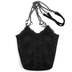 Sac 'Satin Blood' Noir -Magasin De Mode sac satin blood noir 8