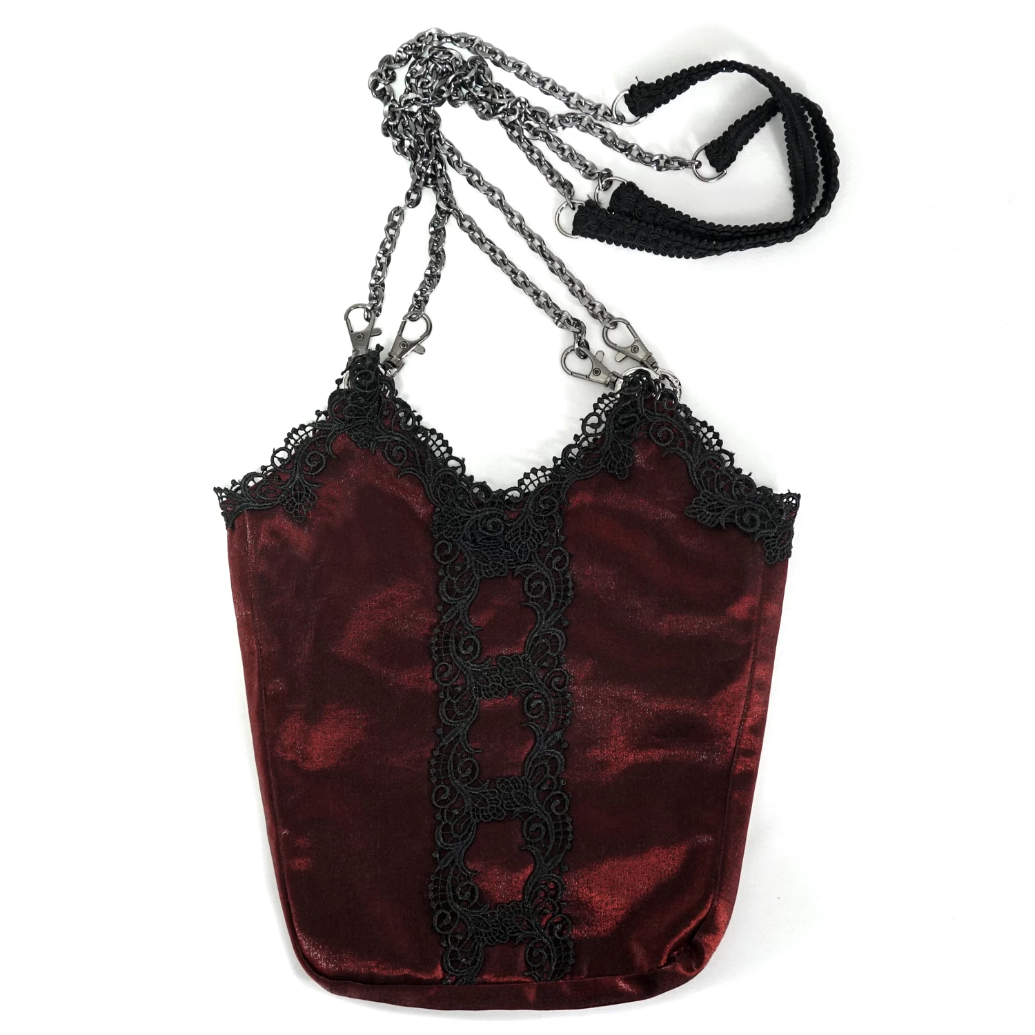 Sac 'Satin Blood' Rouge Et Noir 11 Sac 'Satin Blood' Rouge Et Noir â Image 9