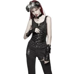 Serre-Taille Gothique 'Black Cage' Noir 22 Serre-Taille Gothique 'Black Cage' Noir -Magasin De Mode serre taille gothique black cage noir 4