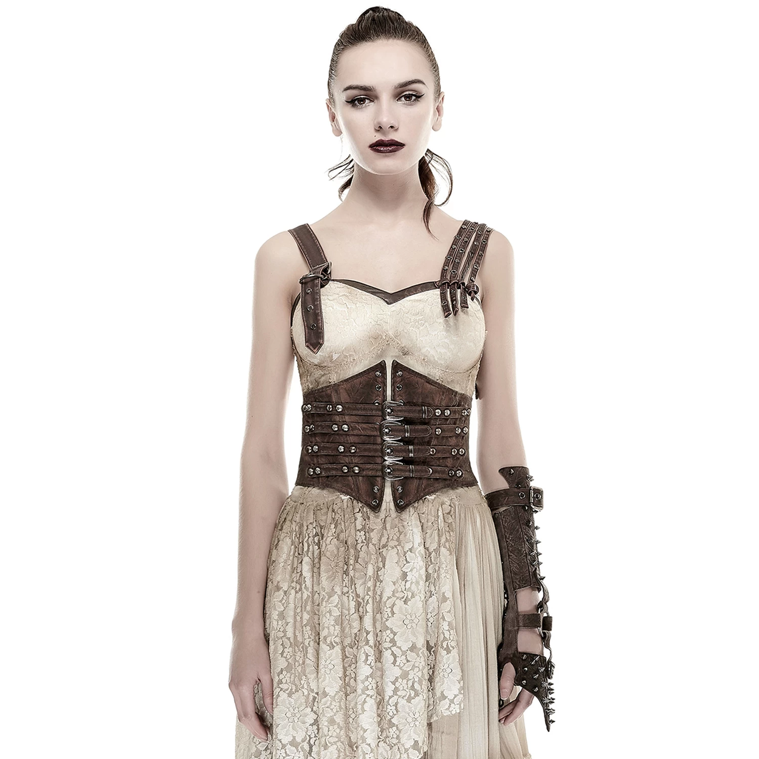 Serre-Taille Steampunk 'Bestia' Marron 4 Serre-Taille Steampunk 'Bestia' Marron – Image 2