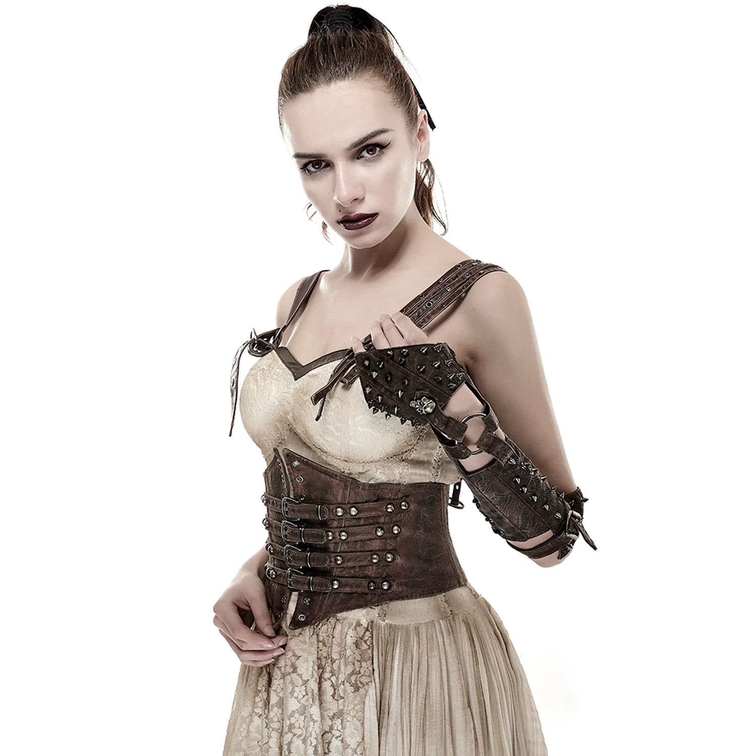 Serre-Taille Steampunk 'Bestia' Marron 7 Serre-Taille Steampunk 'Bestia' Marron – Image 5