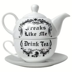 Service à Thé 'Freaks Like Me Drink Tea'