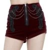Short 'Artemis' En Velours Bordeaux 1 Short 'Artemis' En Velours Bordeaux -Magasin De Mode short artemis en velours bordeaux