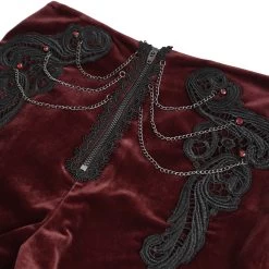 Short 'Artemis' En Velours Bordeaux -Magasin De Mode short artemis en velours bordeaux 14