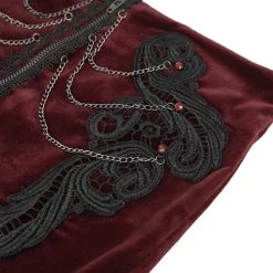 Short 'Artemis' En Velours Bordeaux -Magasin De Mode short artemis en velours bordeaux 15