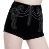 Short 'Artemis' En Velours Noir 2 Short 'Artemis' En Velours Noir -Magasin De Mode short artemis en velours noir