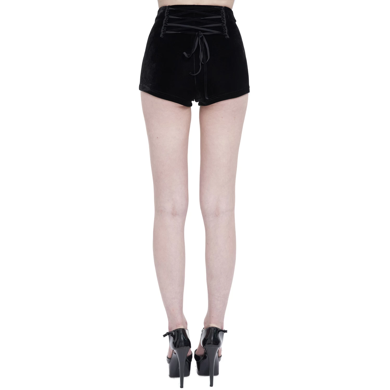 Short 'Artemis' En Velours Noir 9 Short 'Artemis' En Velours Noir – Image 7