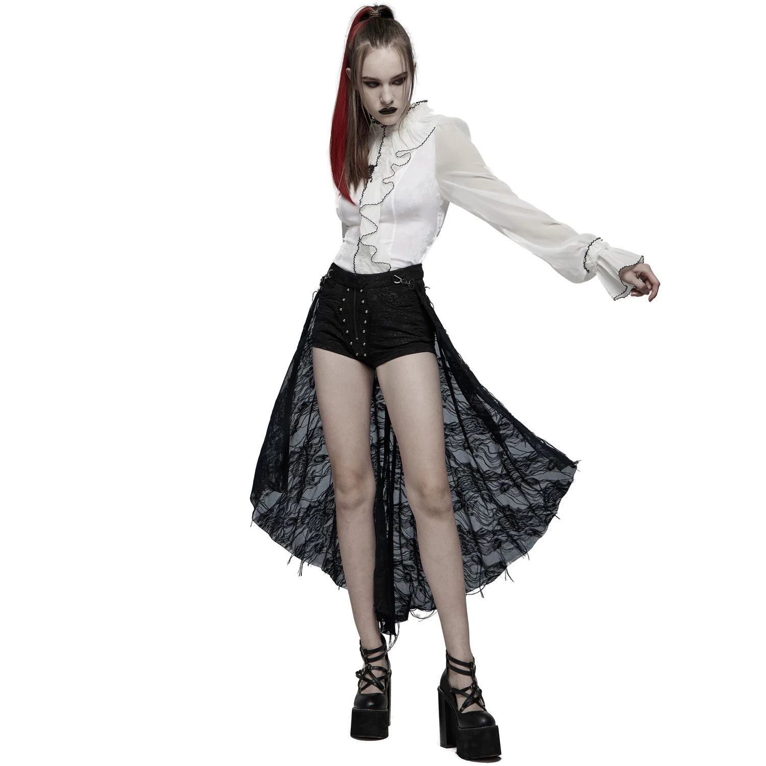 Short Avec Sur-Jupe Amovible 'Coffin' Noir 4 Short Avec Sur-Jupe Amovible 'Coffin' Noir – Image 2