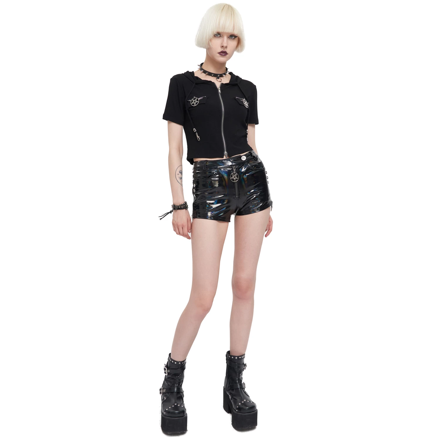 Short 'Cyber Laser' En Vinyl Noir 7 Short 'Cyber Laser' En Vinyl Noir – Image 5