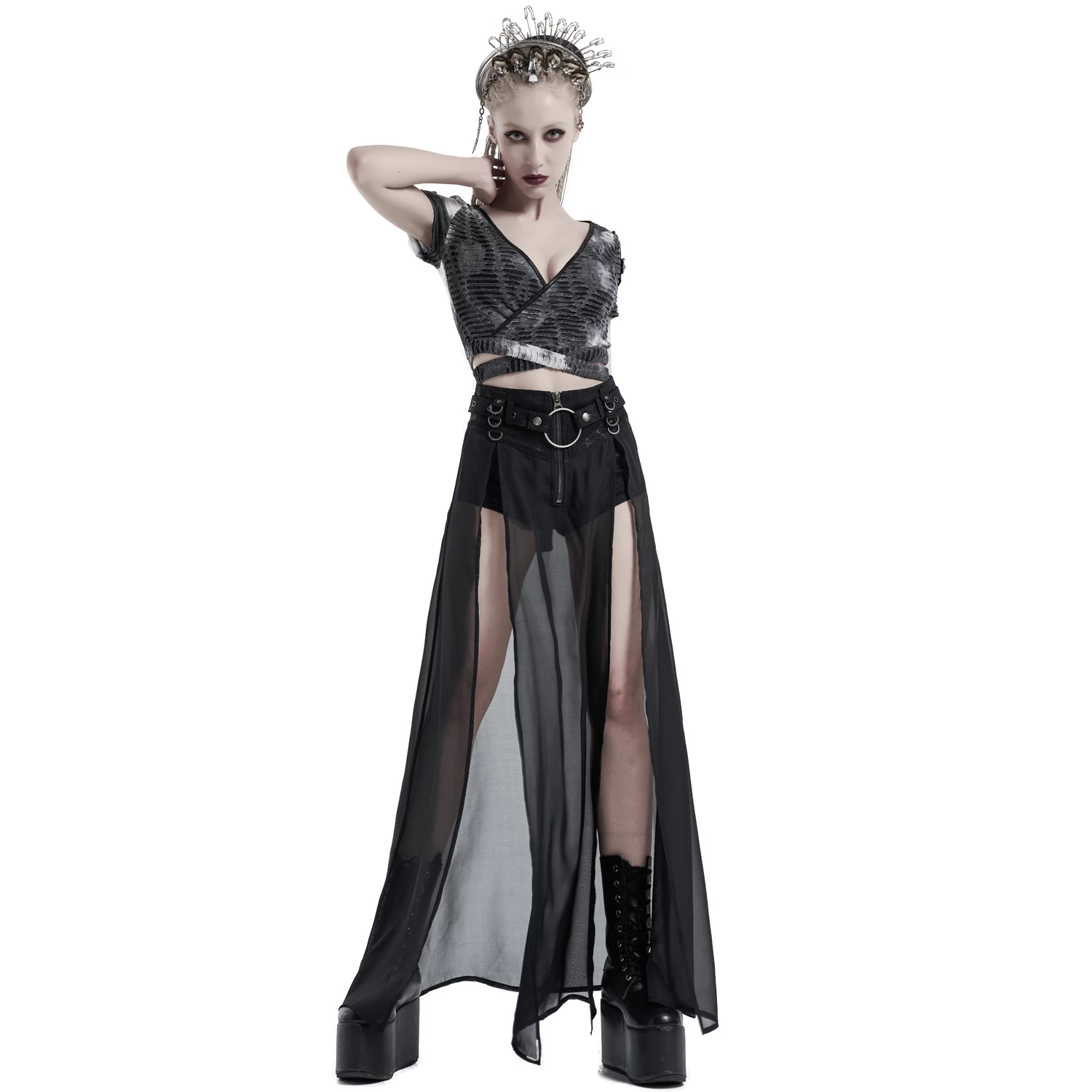 Short-Jupe 'Mortifera' Noire 4 Short-Jupe 'Mortifera' Noire – Image 2