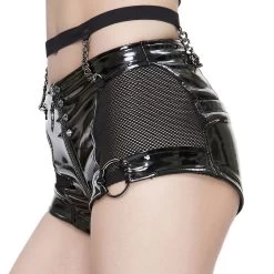 Short Sexy 'Fetishista' En Simili Cuir Noir -Magasin De Mode short sexy fetishista en simili cuir noir 10