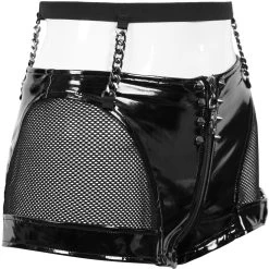 Short Sexy 'Fetishista' En Simili Cuir Noir -Magasin De Mode short sexy fetishista en simili cuir noir 13