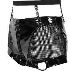 Short Sexy 'Fetishista' En Simili Cuir Noir -Magasin De Mode short sexy fetishista en simili cuir noir 14