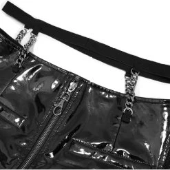 Short Sexy 'Fetishista' En Simili Cuir Noir -Magasin De Mode short sexy fetishista en simili cuir noir 17