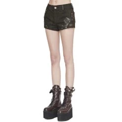 Short 'Steampunk Gear' Marron -Magasin De Mode short steampunk gear marron 10