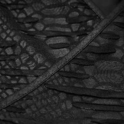 T-Shirt à Manches Courtes 'Punk Bandage' Noir -Magasin De Mode t shirt a manches courtes punk bandage noir 11