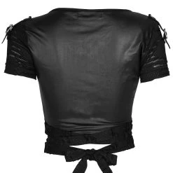 T-Shirt à Manches Courtes 'Punk Bandage' Noir -Magasin De Mode t shirt a manches courtes punk bandage noir 8