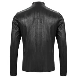 T-Shirt à Manches Longues 'Cyber Punk' Noir Brillant -Magasin De Mode t shirt a manches longues cyber punk noir brillant 10