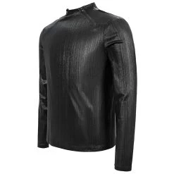 T-Shirt à Manches Longues 'Cyber Punk' Noir Brillant -Magasin De Mode t shirt a manches longues cyber punk noir brillant 11