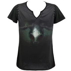 T-Shirt 'Evil Skull' Noir Et Vert 17 T-Shirt 'Evil Skull' Noir Et Vert -Magasin De Mode t shirt evil skull noir et vert 5