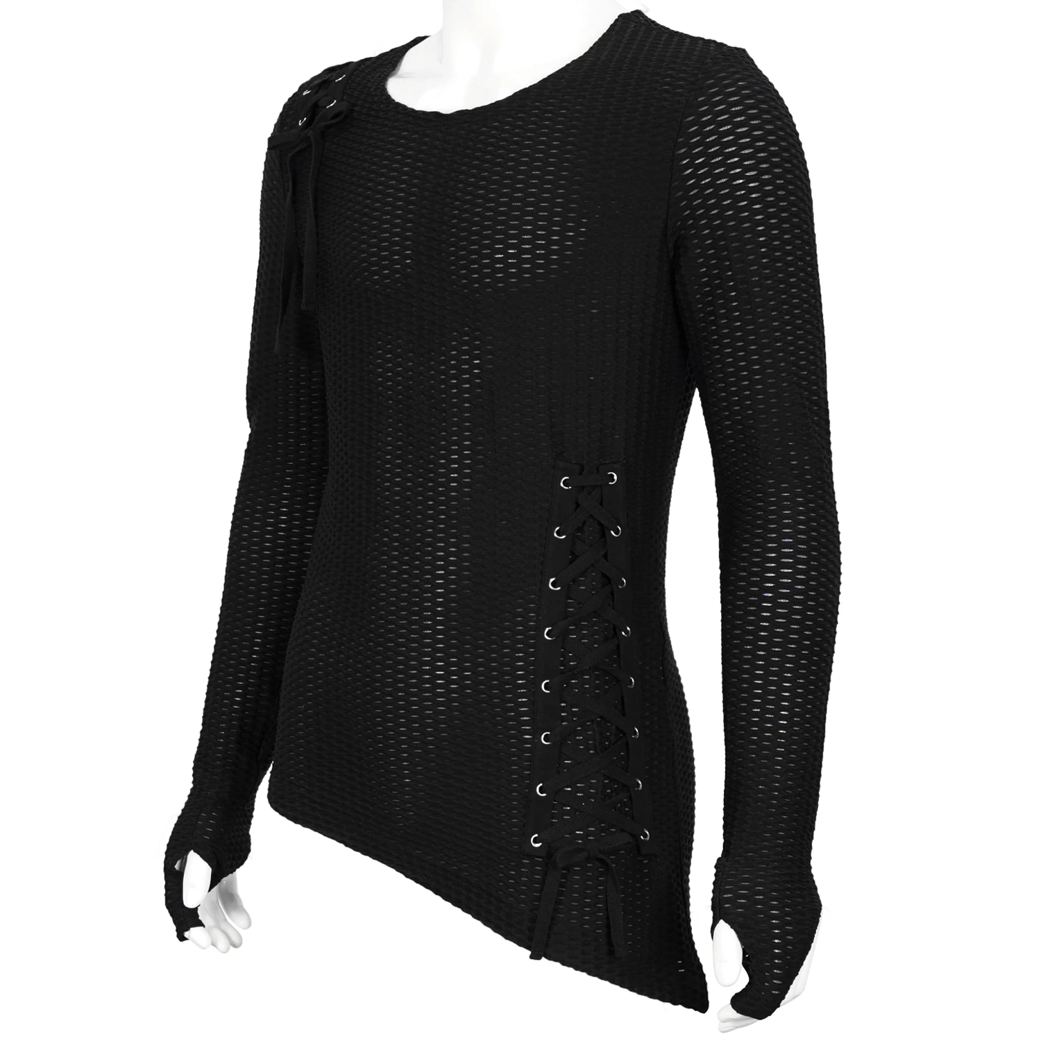 T-Shirt Manches Longues Asymétrique 'Titan' Noir 19 T-Shirt Manches Longues Asymétrique 'Titan' Noir – Image 17