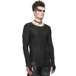 T-Shirt Manches Longues Asymétrique 'Titan' Noir 27 T-Shirt Manches Longues Asymétrique 'Titan' Noir -Magasin De Mode t shirt manches longues asymetrique titan noir 5